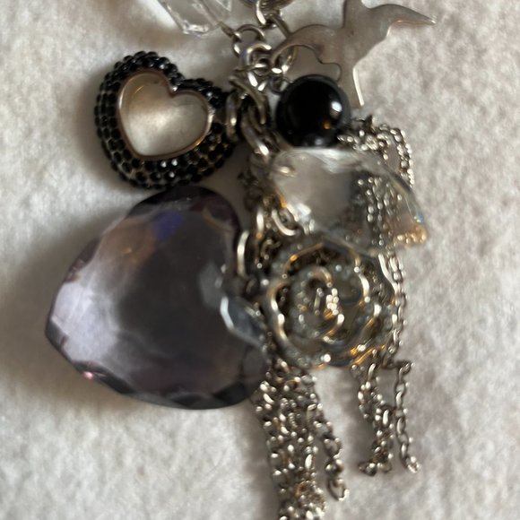 ‘Funky’ Silver Tone w/ Crystals & Charms by Avenue - Picture 6 of 6